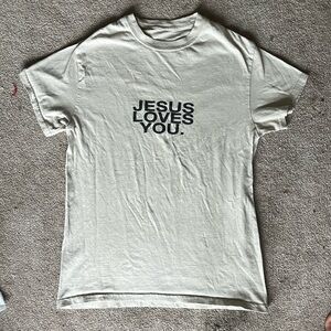 Small Sand Jesus Loves You Tshirt